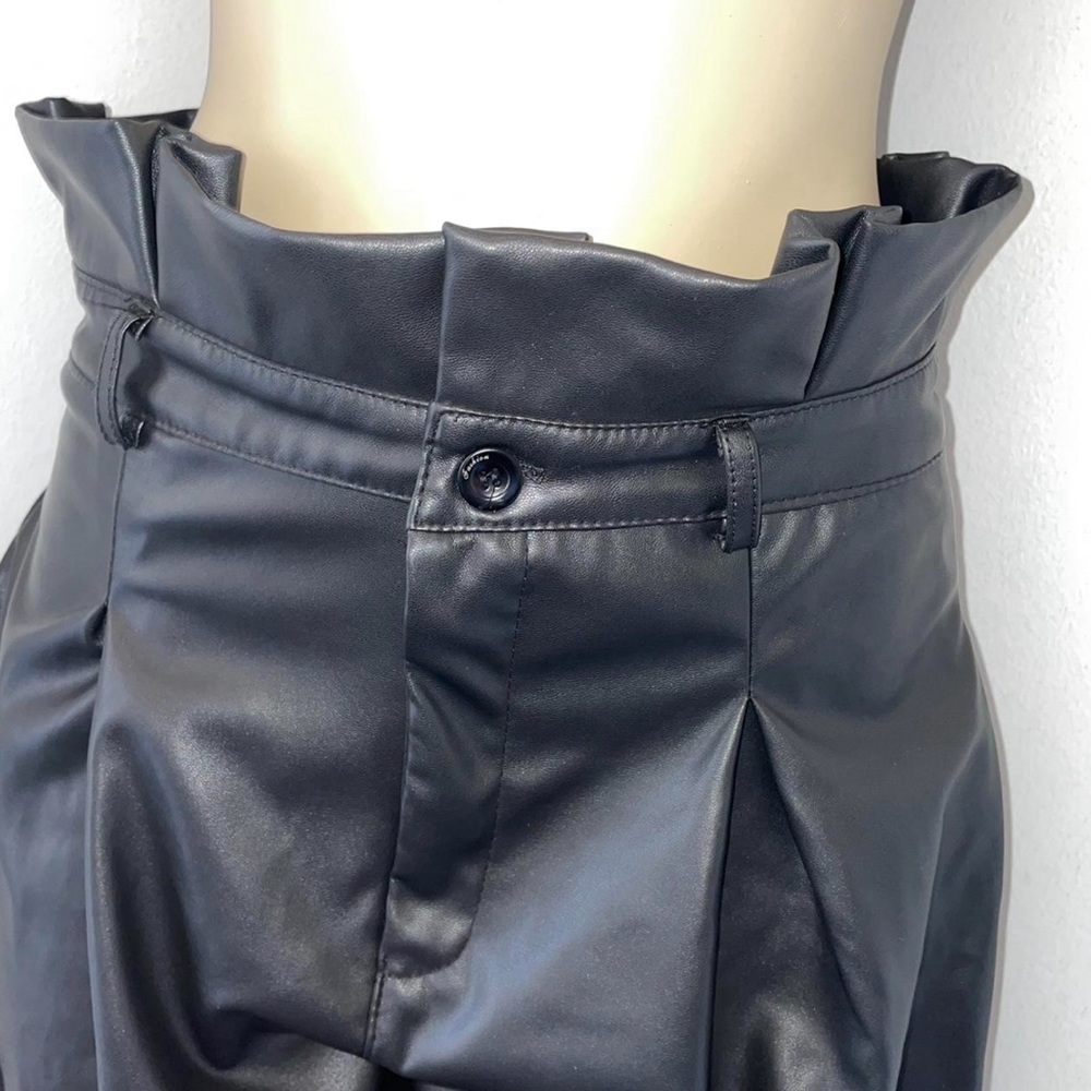 Black Ruffle Trousers